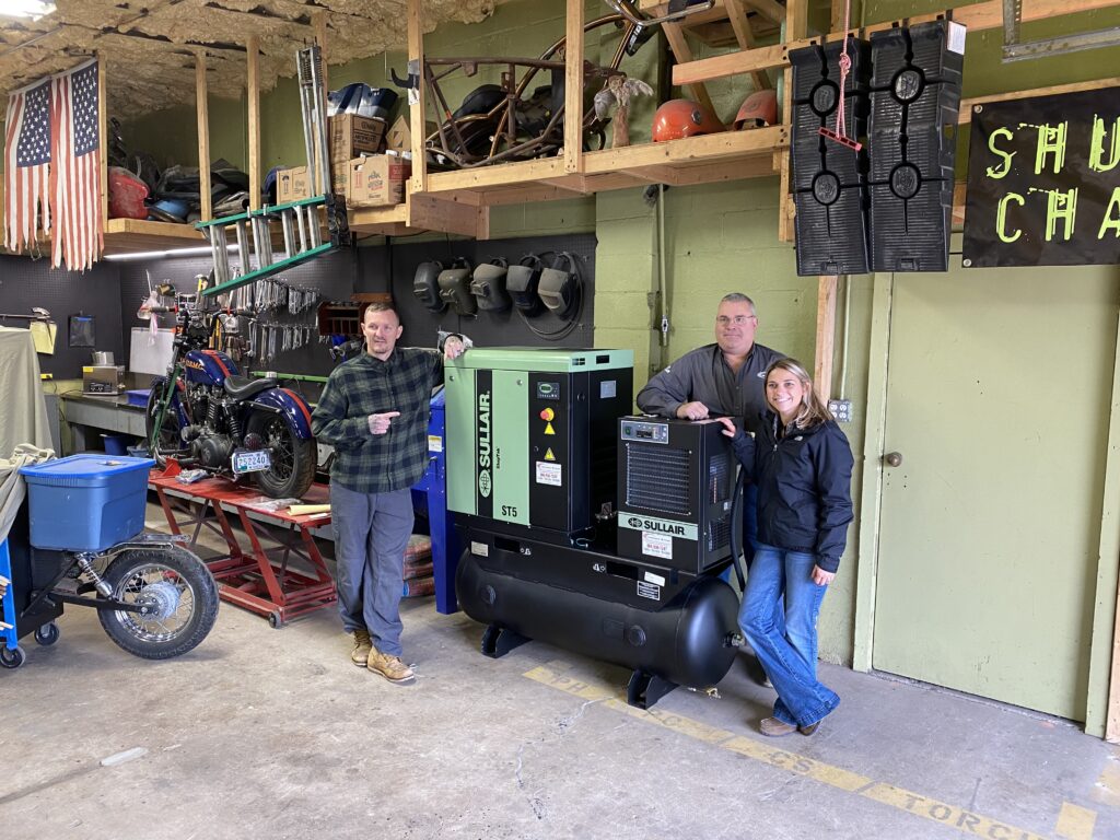 people around compressor