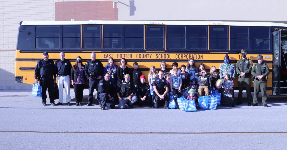 Holiday Shop with a Cop Kouts Police Department and Kouts Elementary