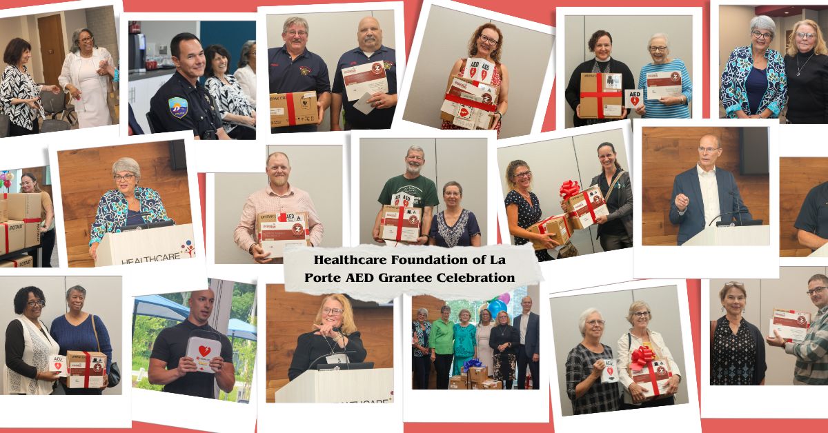 Healthcare Foundation of La Porte AED grantee celebration 2023