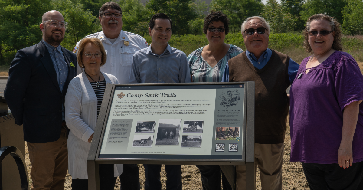 City of Portage Marquette Greenway Trail Ribbon Cutting 2023