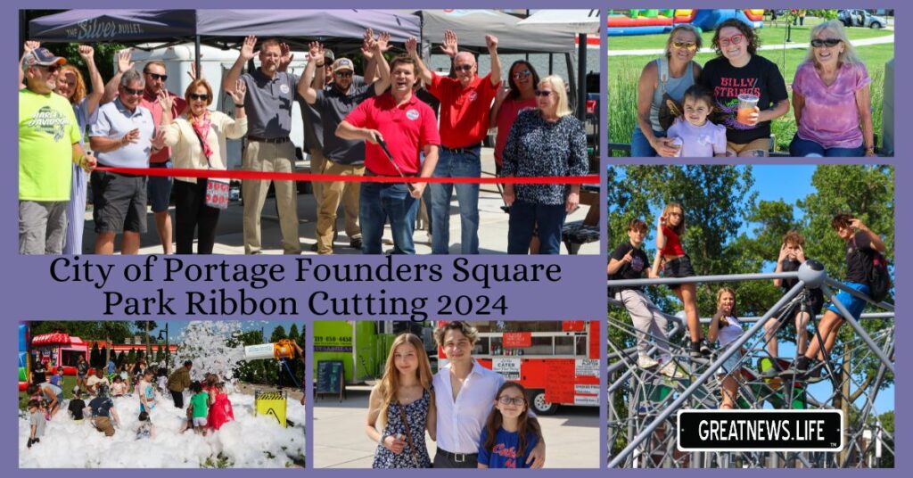 City of Portage Founders Square Park Ribbon Cutting 2024