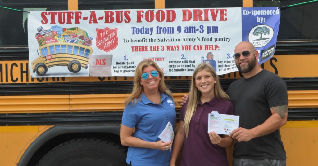First Trust Credit Union Stuff a Bus Event 2024