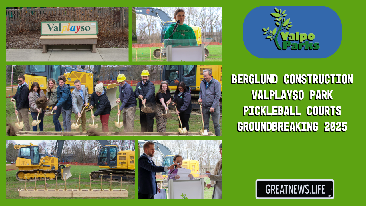 Berglund Construction ValPLAYso Park Pickleball Courts Groundbreaking 2025