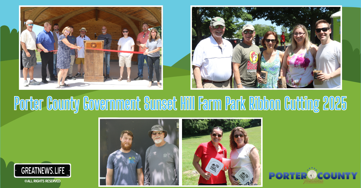 Porter County Parks cuts ribbon on community amphitheater at Sunset Hill Farm