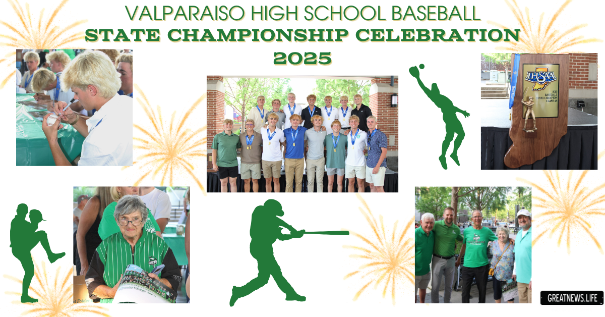 Valparaiso community celebrates ground-breaking State championship victory with Valparaiso High School baseball team at recognition ceremony