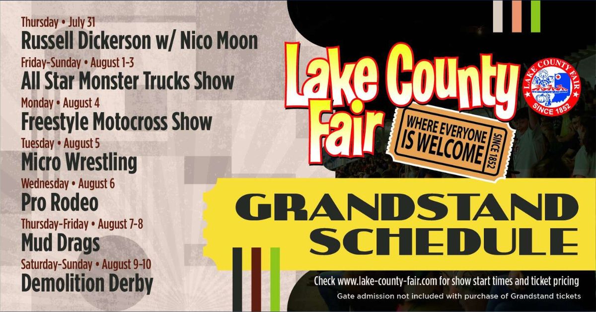 See what exciting Grandstand events are in store for the 2025 Lake County Fair 