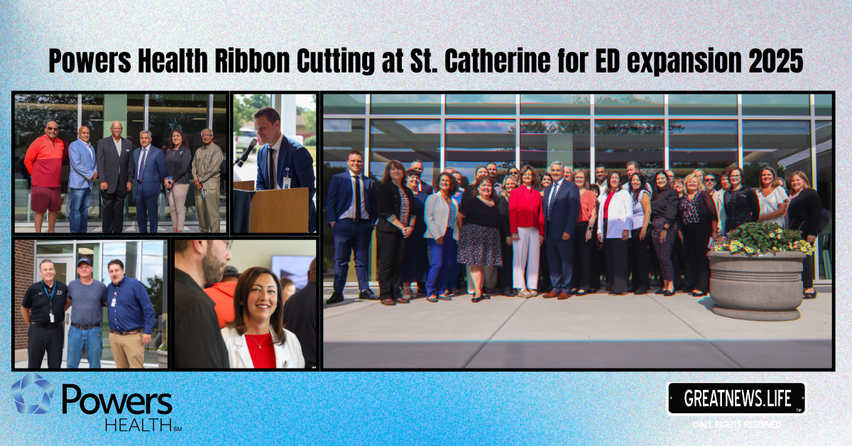 Powers Health Ribbon Cutting at St. Catherine for ED expansion 2025