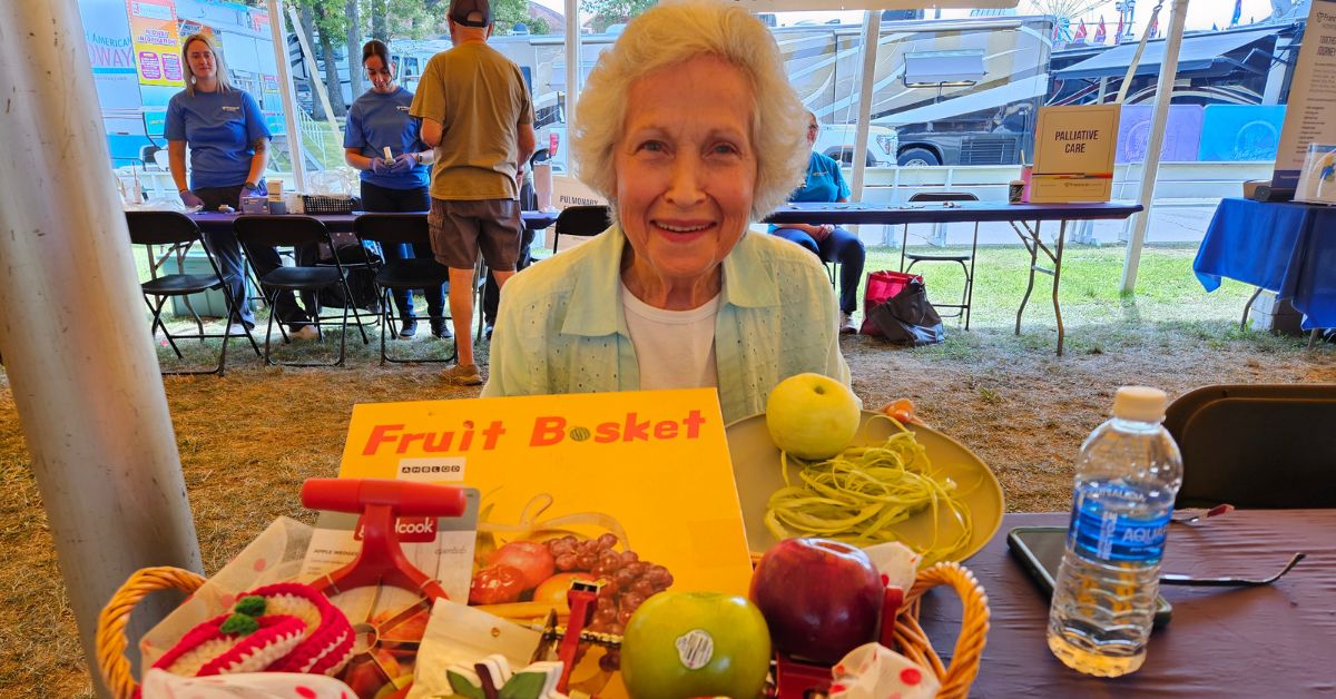 Winning apple peeling contest peel nearly 23 feet long at Lake Co. Fair’s Franciscan Health Senior Day