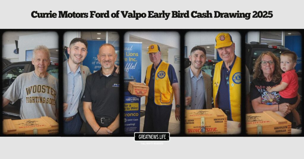 Currie Motors Ford of Valpo &amp; Valparaiso Lions Club unite to announce $1,000 Early Bird Raffle winner to drive community impact for the visually impaired