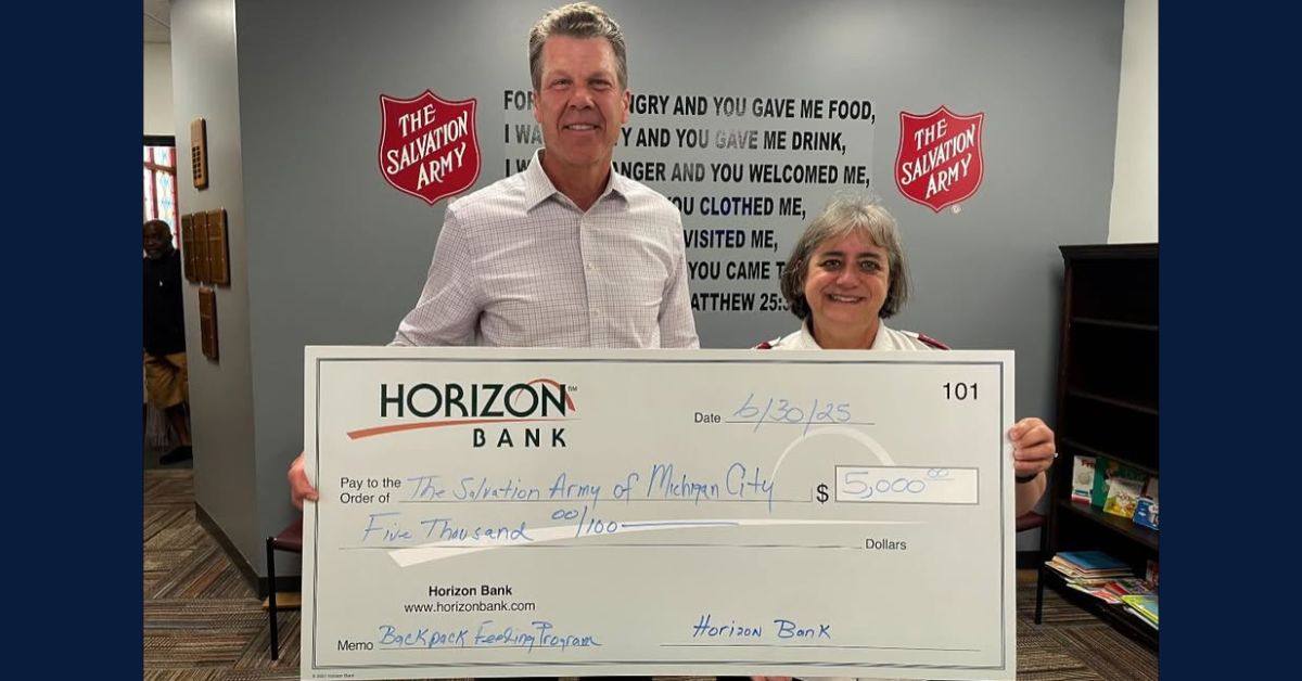Horizon Bank Awards $5,000 Grant to the Salvation Army of Michigan City