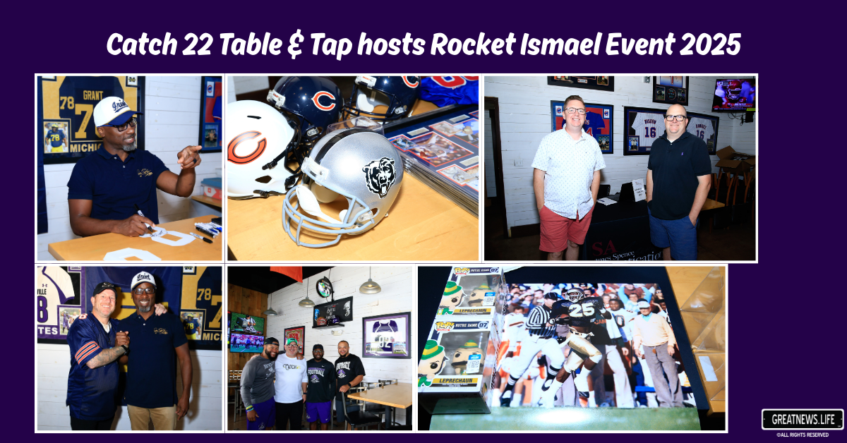 Catch 22 Table &amp; Tap welcomes College Football Hall of Famer Rocket Ismail for meet and greet autograph session with the community