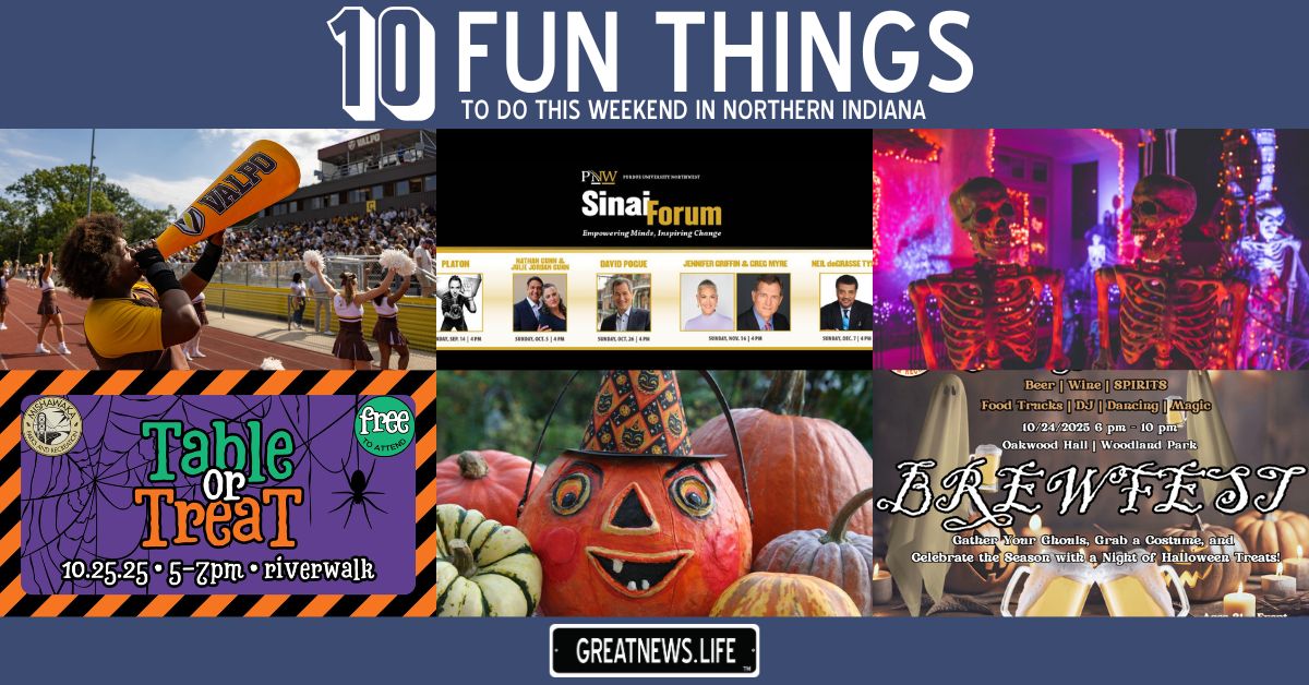 10 Fun Things To Do in Northern Indiana this weekend, October 23 – October 26