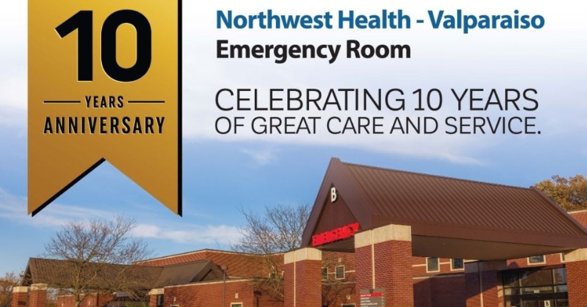 Emergency room at Northwest Health – Valparaiso celebrates 10 years of service to the community