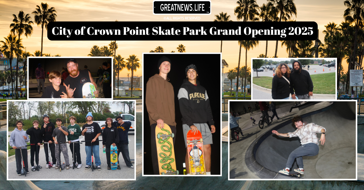 City of Crown Point brings life to the half pipe with ribbon cutting ceremony for new Crown Point Skate Park
