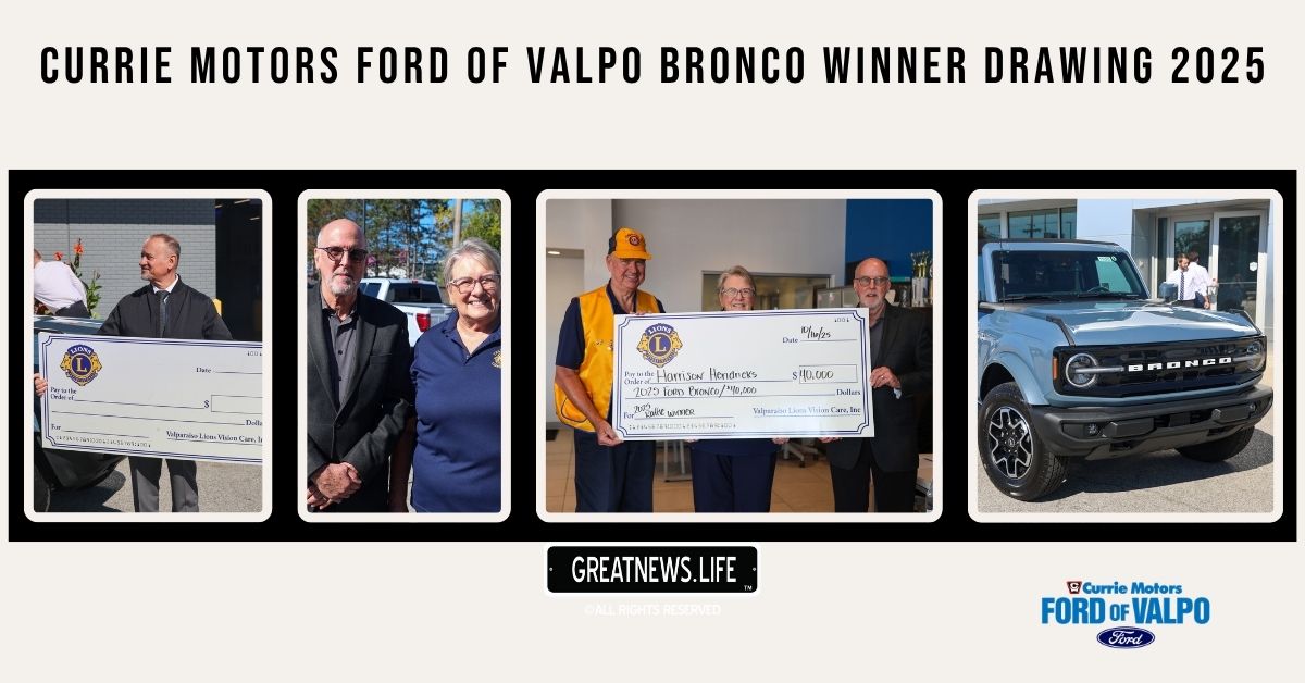Currie Motors Ford of Valpo &amp; Valparaiso Lions Club fuel support for low vision care in Northwest Indiana through first annual Raffle Grand Prize Drawing 
