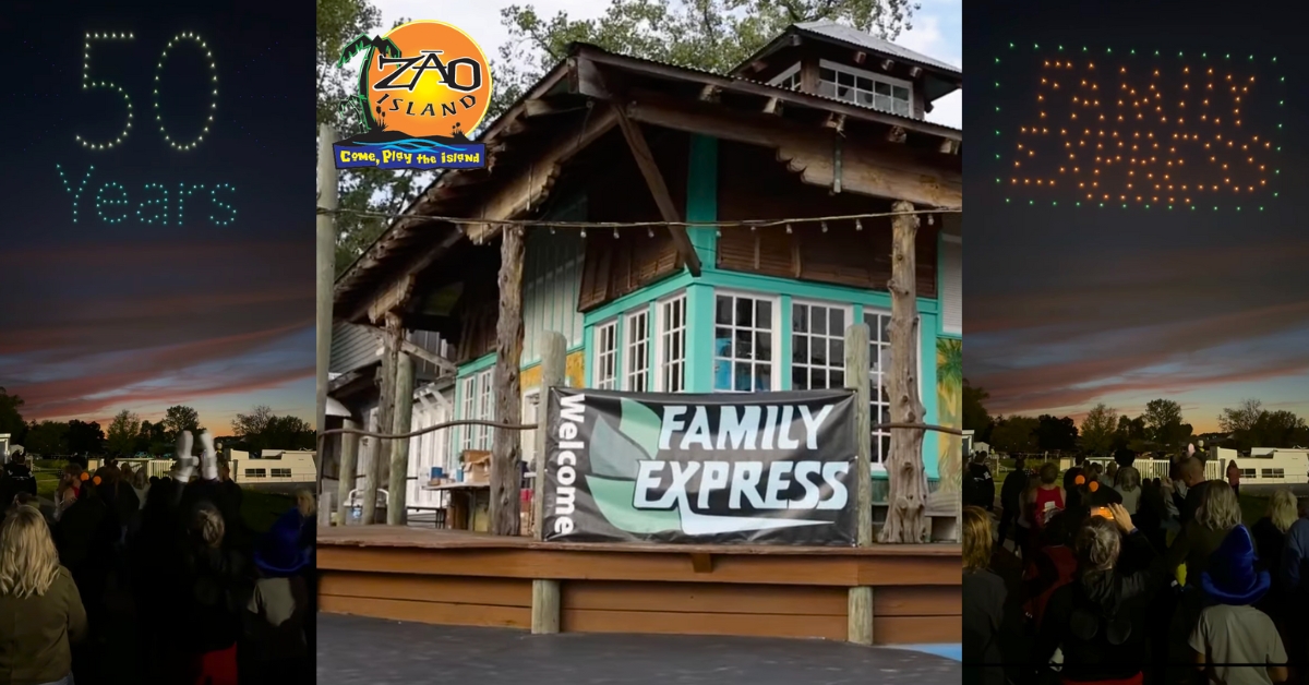 Zao Island’s partnership with Family Express soars to the sky with drone show celebration and annual company parties 