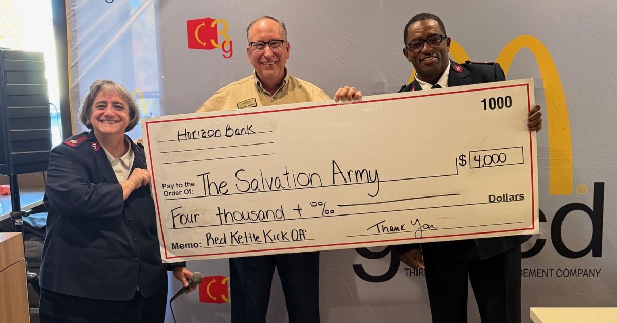 Horizon Bank Awards $4,000 Grant to the Salvation Army of Michigan City