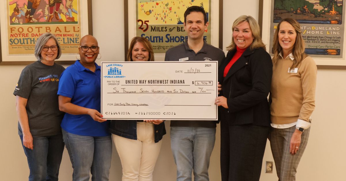 Lake County Public Library contributes $6700 to United Way Northwest Indiana’s ‘Wicked’-ly incredible services