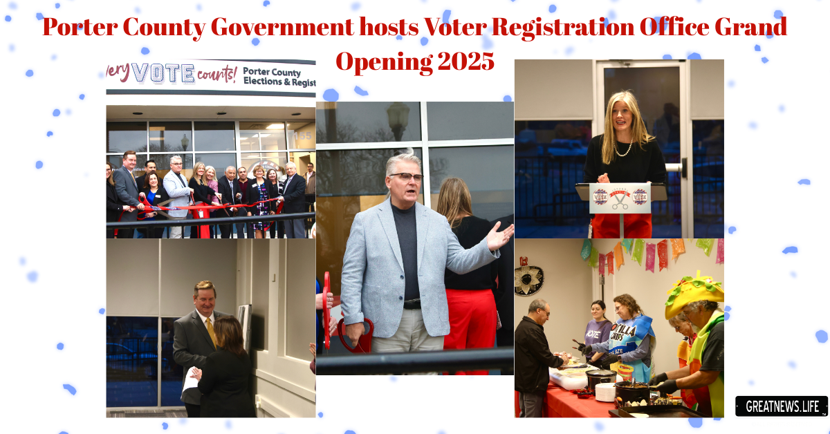 Porter County Government hosts ribbon cutting ceremony for Grand Re-Opening of Porter County Elections &amp; Registrations Office
