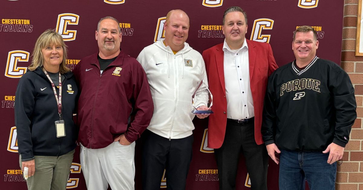 Lane One Foundation chooses Chesterton High School Athletic Department as its first recipient of its Community Leader of the Year Award