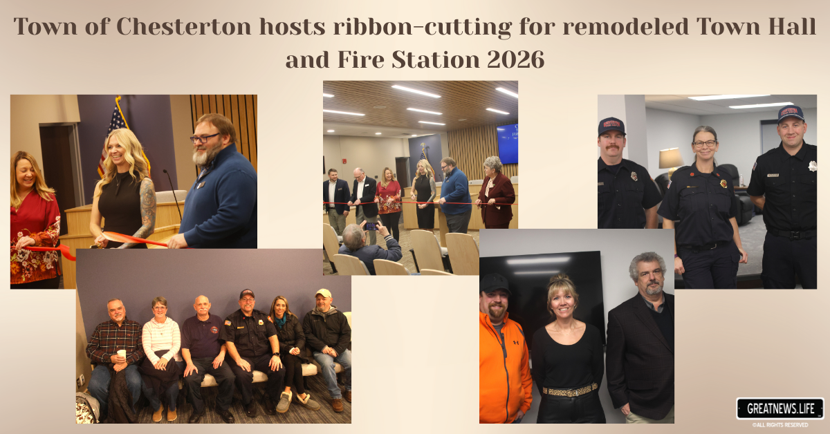 Town of Chesterton celebrates renovated Town Hall and Fire Station with community during ribbon cutting ceremony 