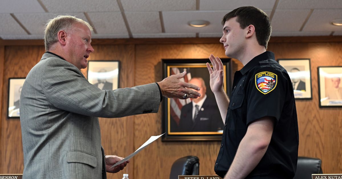 Crown Point Fire Department Swears in New Firefighter