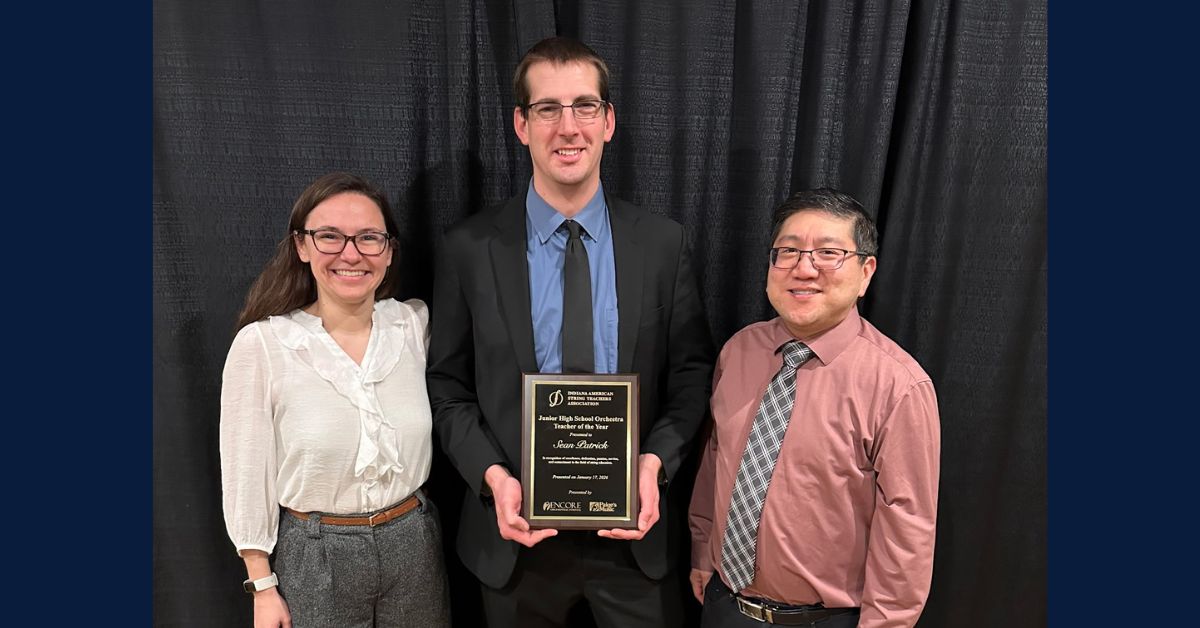 Goshen Junior High Orchestra Director Sean Patrick Honored as INASTA Junior High Teacher of the  Year