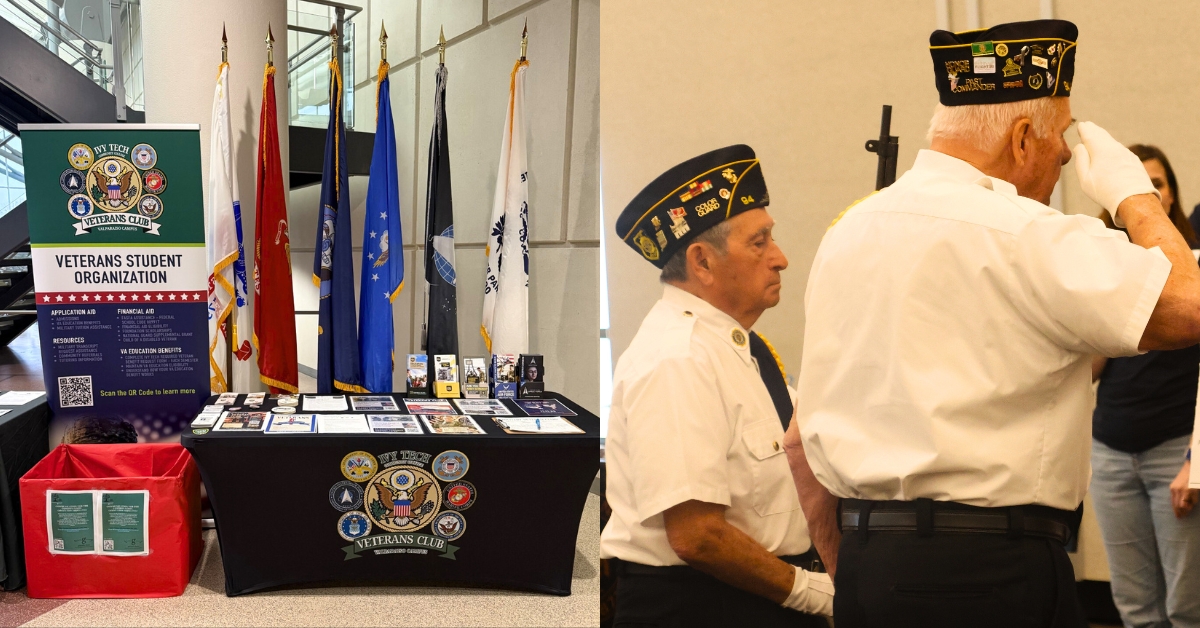 Ivy Tech Community College recognized as inaugural recipient of Collegiate Purple Star of Indiana award