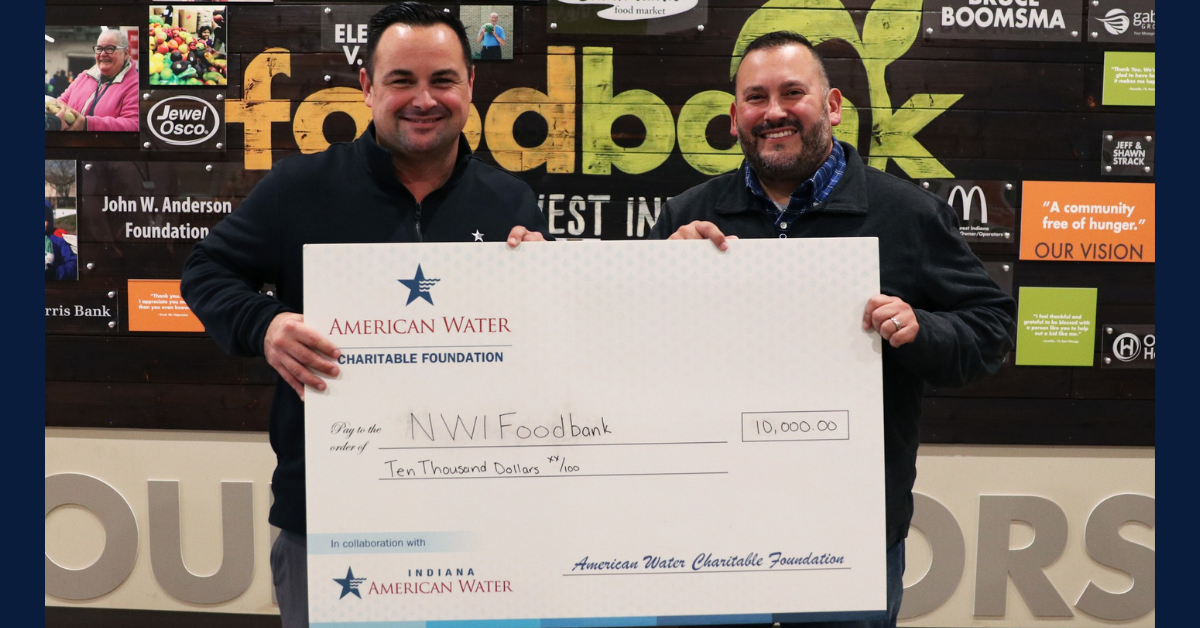Indiana American Water donates $10,000 to Food Bank of Northwest Indiana