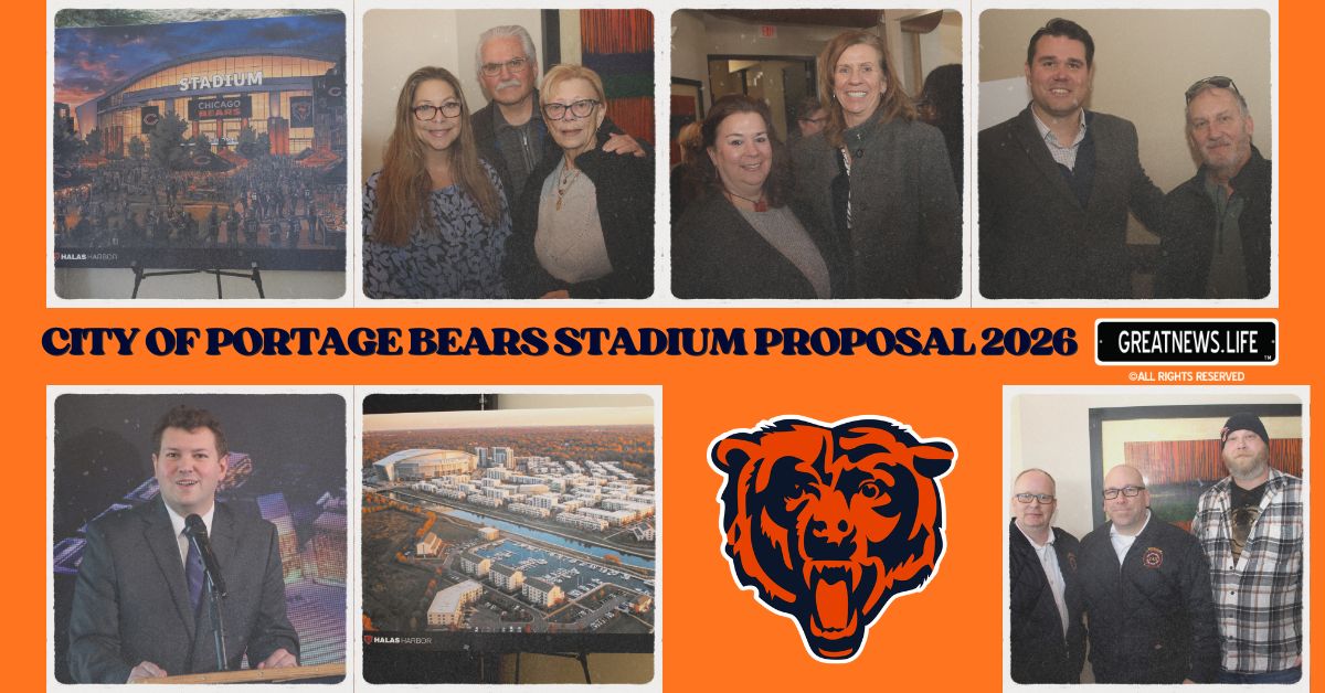 City of Portage shares proposal to become new stadium host site of the Chicago Bears with Halas Harbor project