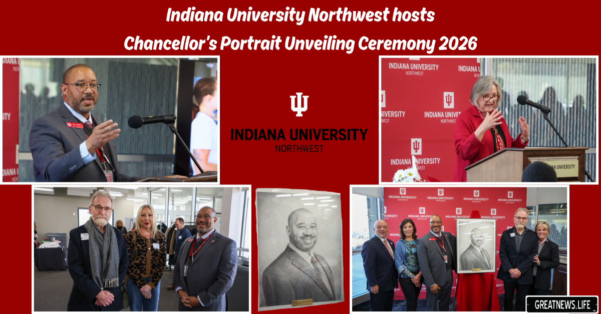 Indiana University Northwest commemorates Chancellor Arrick Jackson’s service with professionally sketched portrait unveiling ceremony