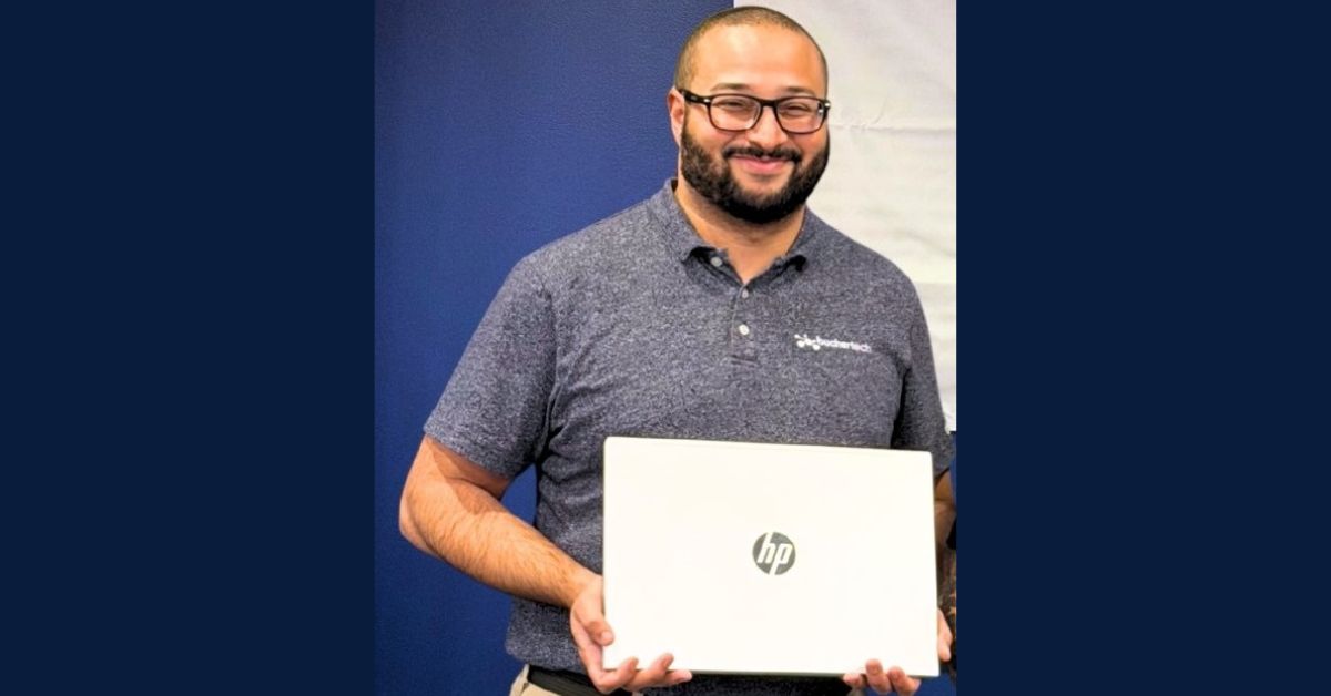 Gabriel Johnson supports his community as a BucherTech business development manager