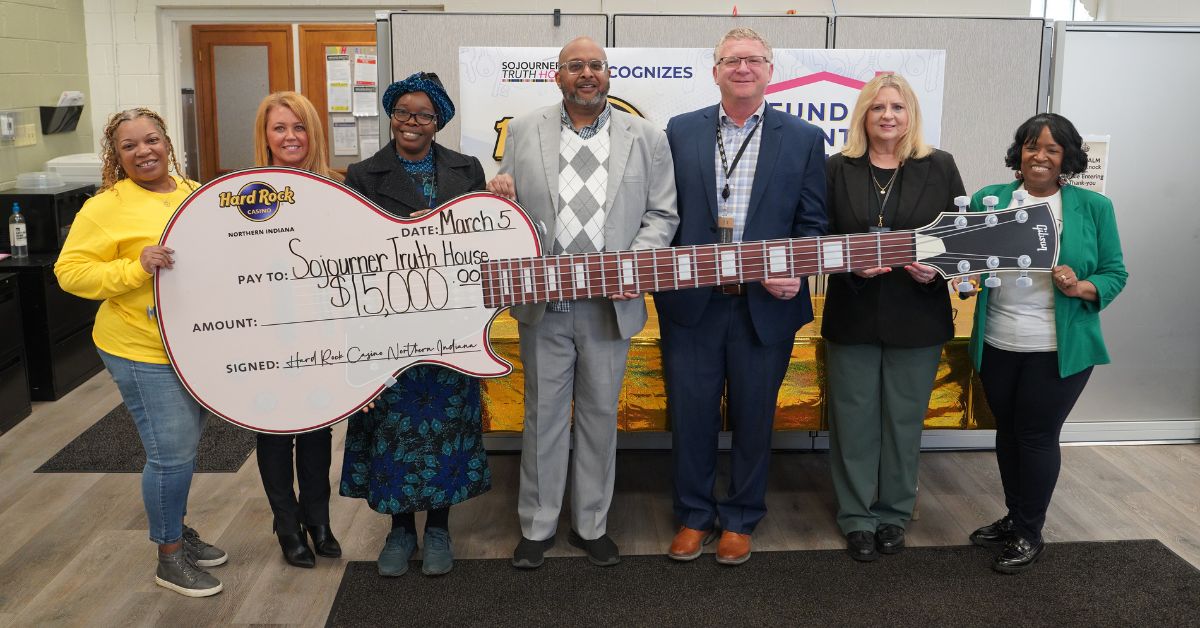 Hard Rock Casino Northern Indiana Donates $15,000 to Sojourner Truth House