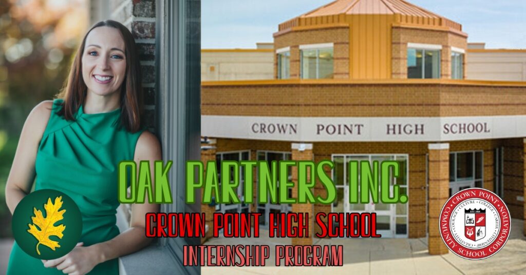 Oak Partners provides insight to the financial industry through Crown Point High School student internship program