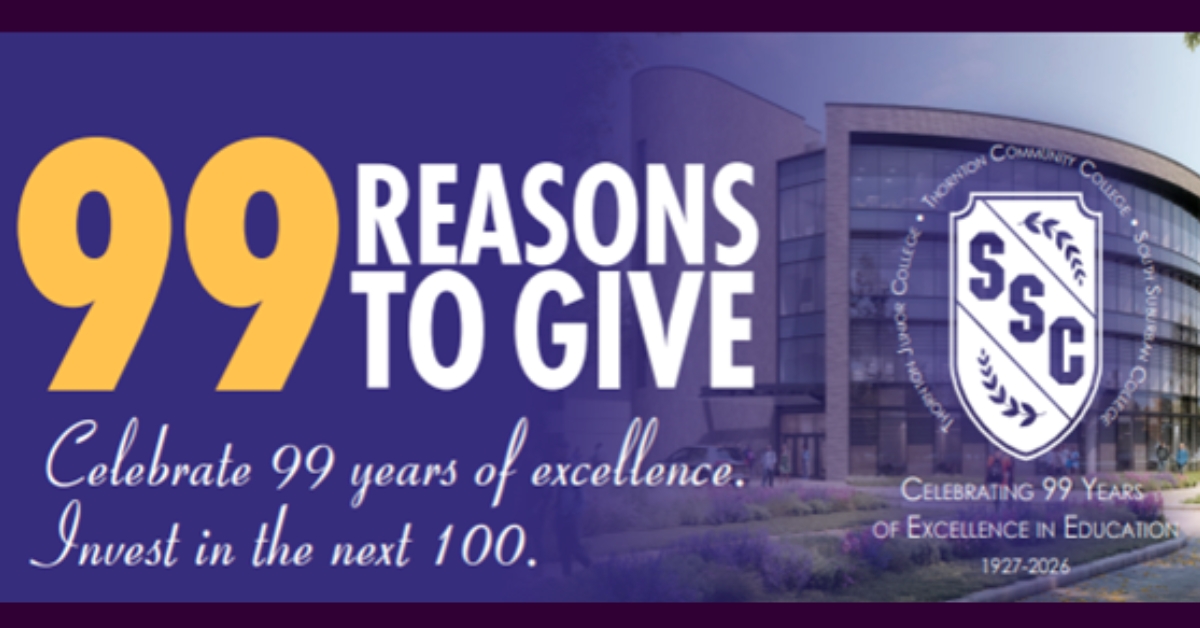 South Suburban College Launches “99 for 99” Campaign: 99 Reasons to Give