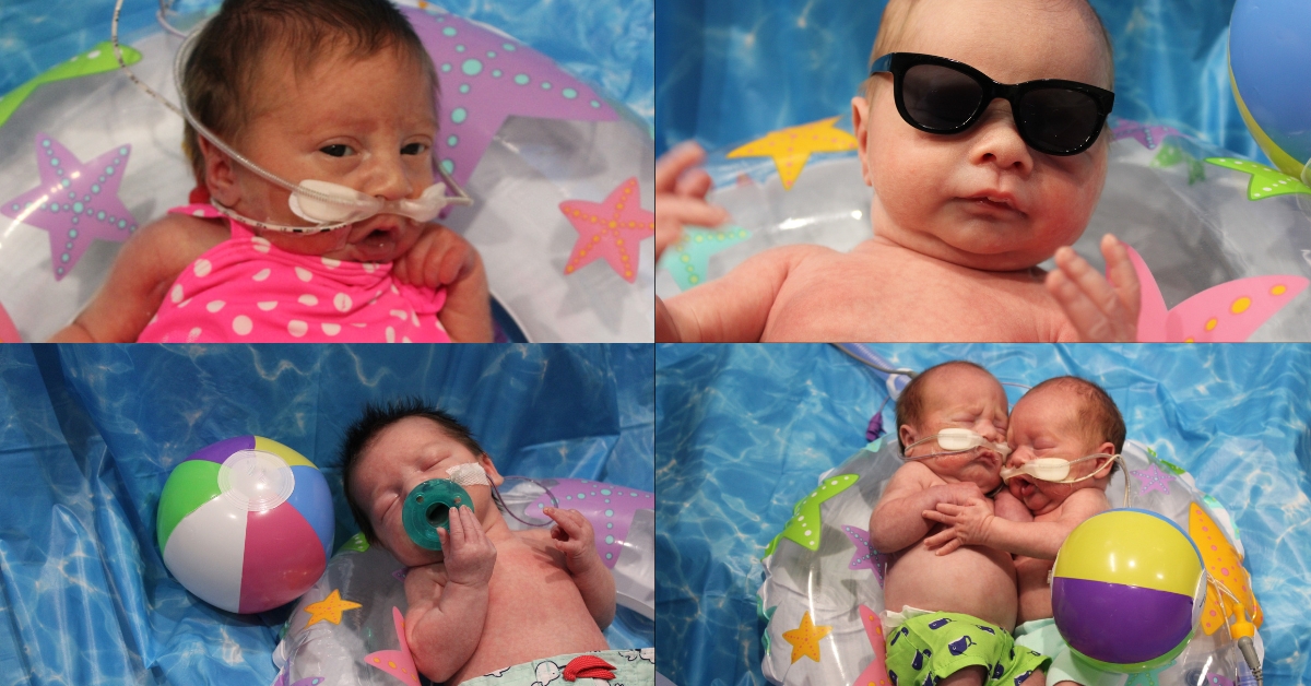 Franciscan Health newborns sharing summer vibes