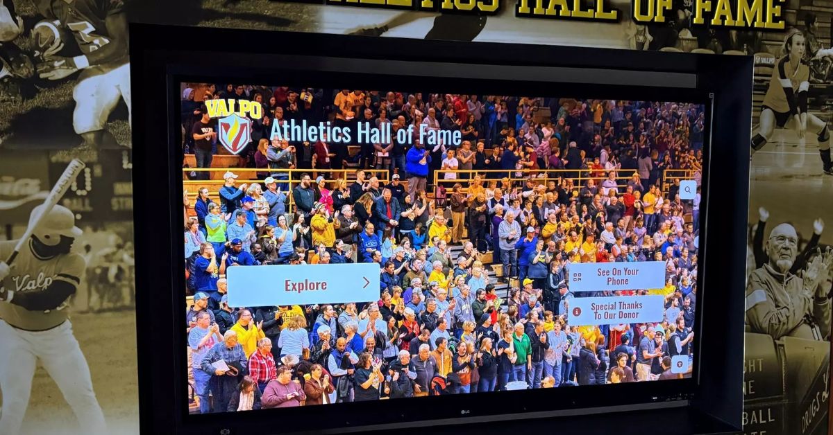 Valpo Athletics Hall of Fame Upgrades to Digital Display