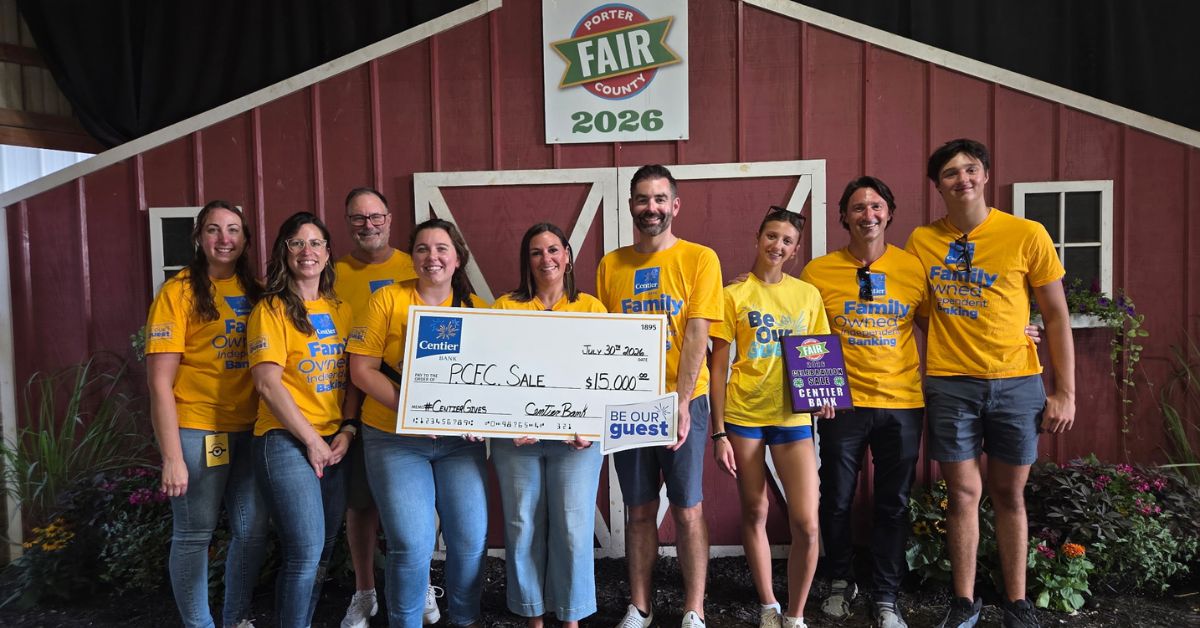 Centier Bank supports Porter County Agricultural Society with $15,000 donation