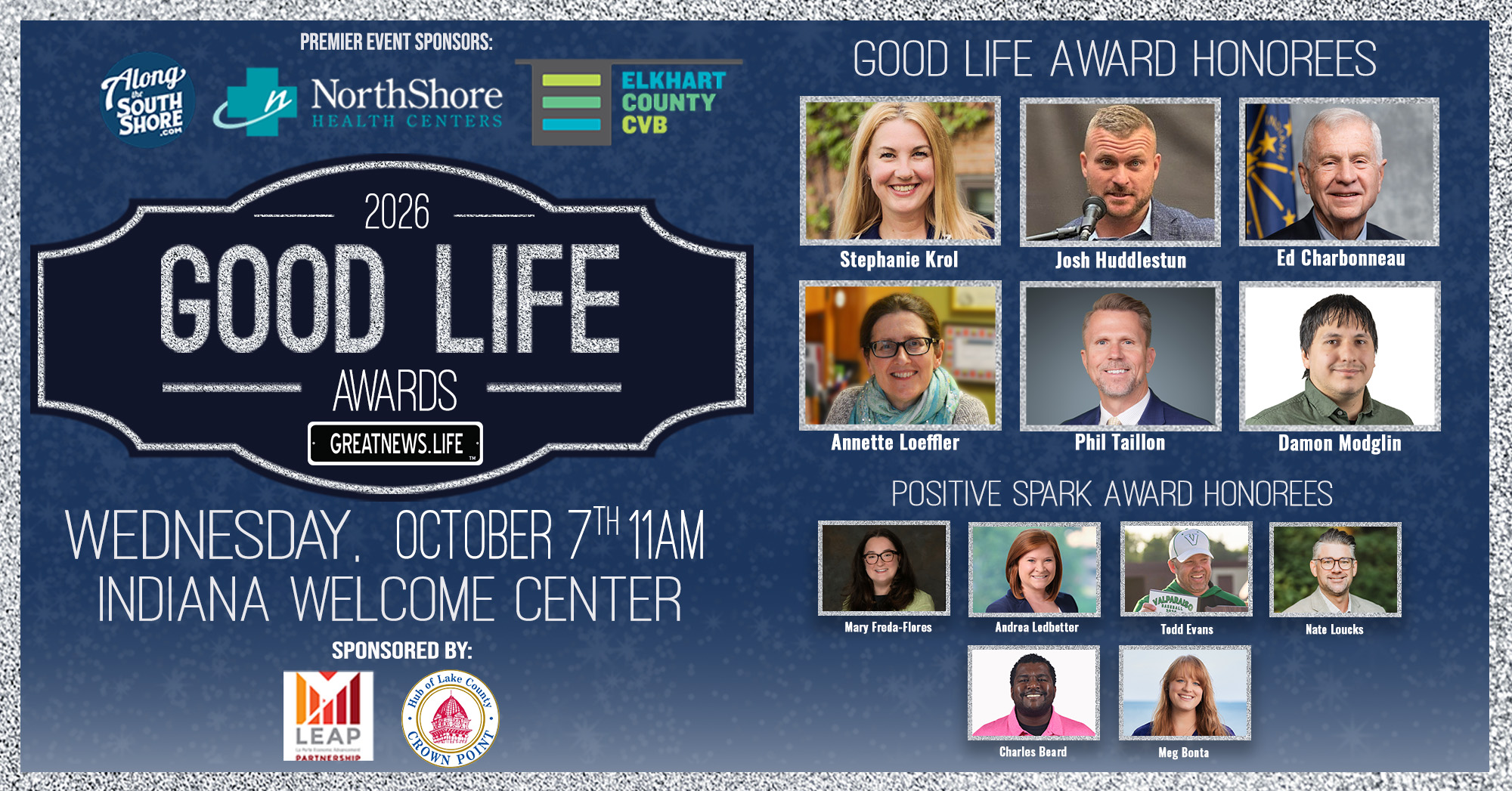 11th annual Good Life Awards recognizes positive people creating community and connection throughout Northern Indiana