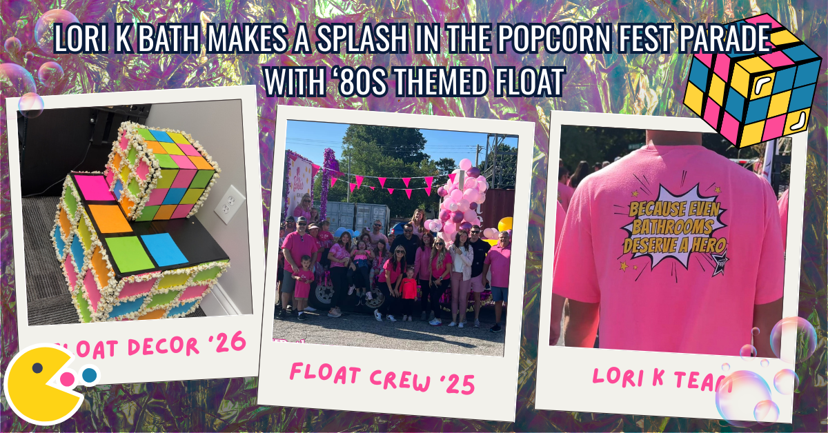 Lori K Bath makes a splash in the Popcorn Fest parade with ‘80s themed float