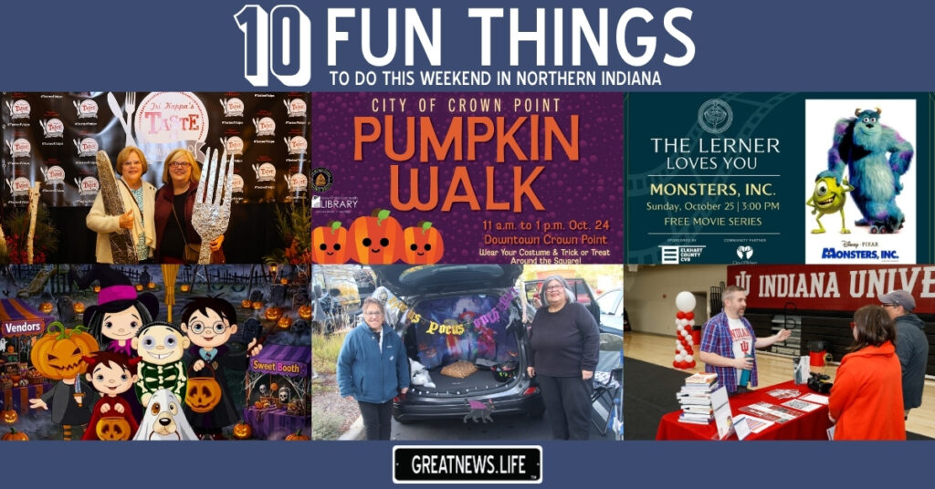 10 Fun Things To Do in Northern Indiana this weekend, October 22 – October 25