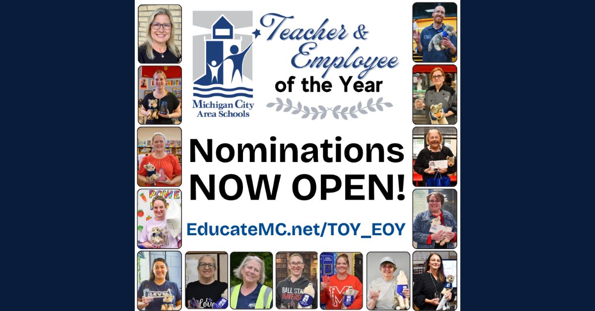 Michigan City Area Schools Accepting Nominations for Teacher and Employee of the Year Program