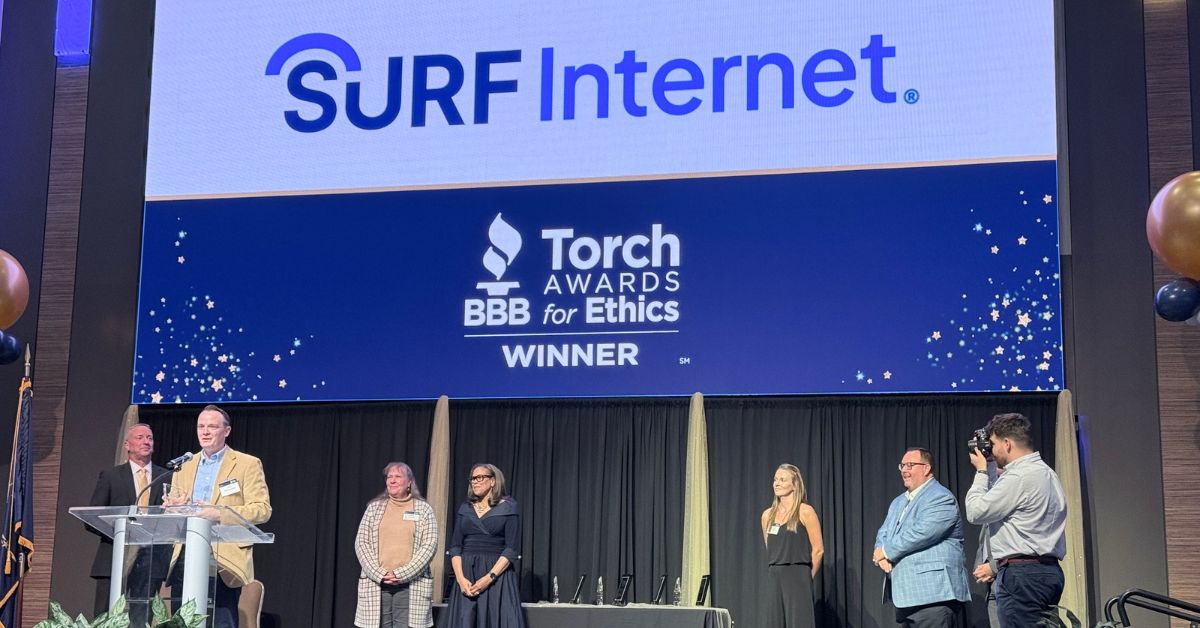 Surf Internet Wins 2026 BBB Torch Award for Ethics