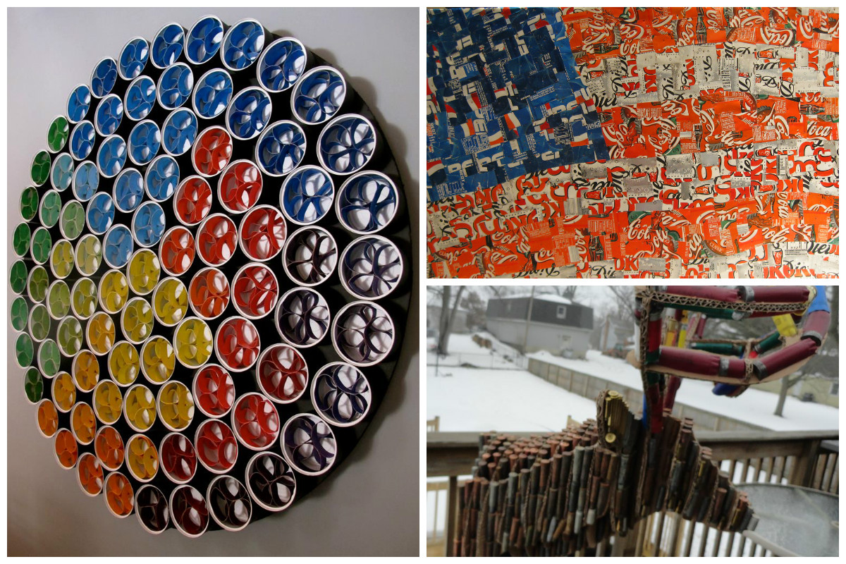 Example Of Photo Collage Using Recyclable Materials At Savannah 