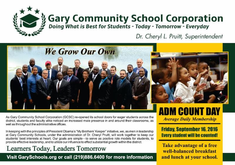 Gary Community School Corporation Acknowledges Importance of Male Influence in Schools