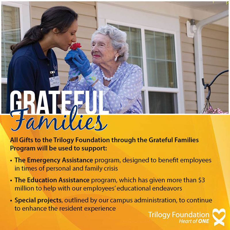 Trilogy Foundation’s Grateful Families Program Provides a Way to Thank Caregivers in 2016