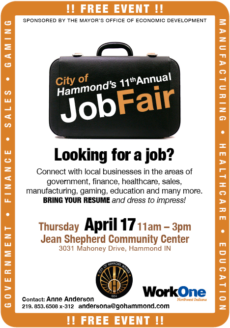 Hammond 11th Annual Job Fair on April 17th, 2014