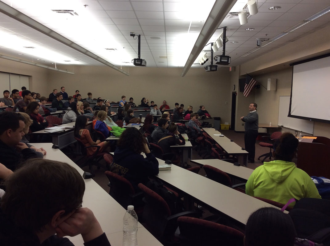 Mayor Snyder Visits Portage High School