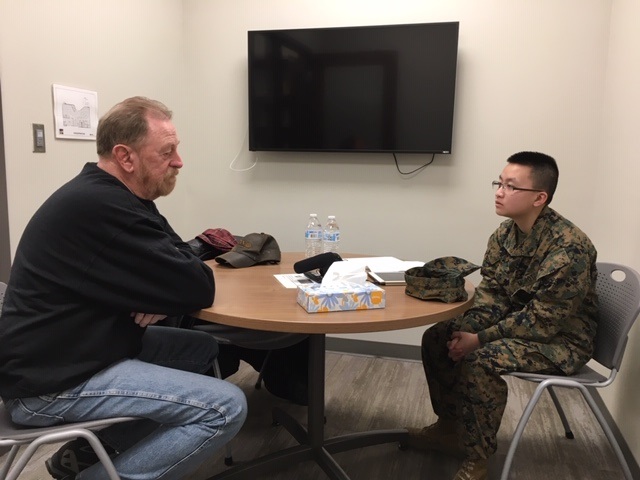 Michigan City High School MCJROTC Cadets Participate in La Porte County Veterans Oral History