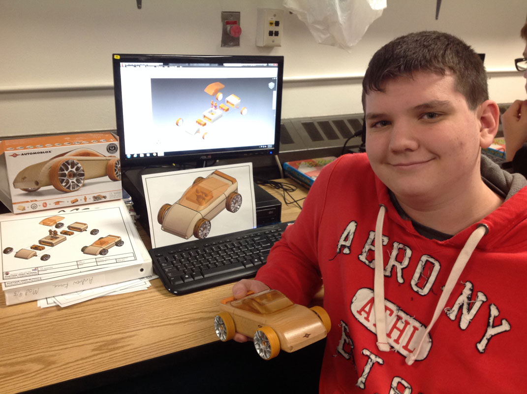 Portage High School Students Build “Automoblox” Toy Cars